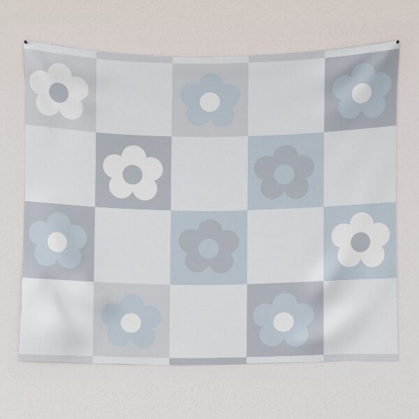 Item preview, Floral Checkered Pattern, Light Blue designed and sold by brookemiller801.