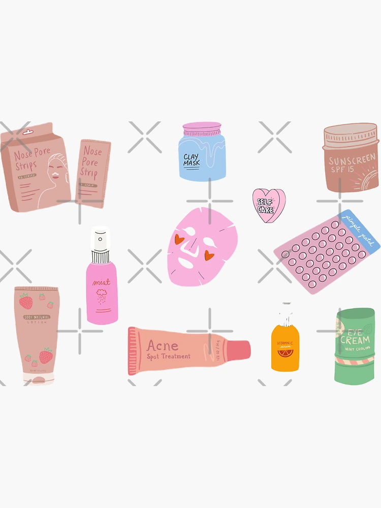 Self-Care Skincare Stickers – Crush