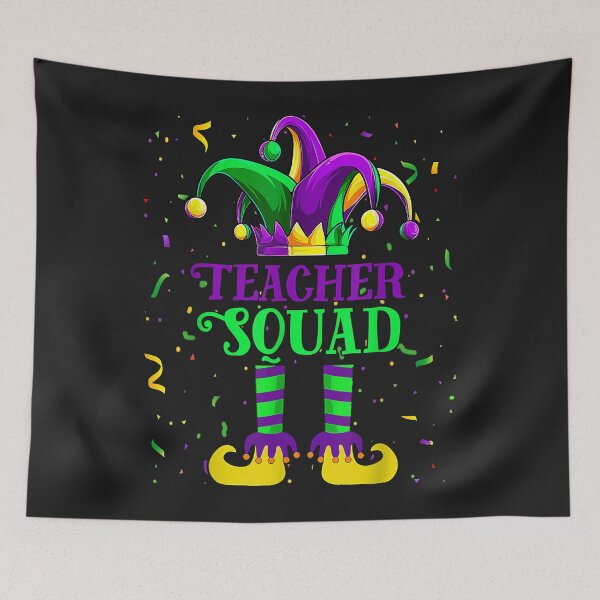 Item preview, Funny Jester Teacher Squad Family Matching Mardi Gras Parade designed and sold by minadebbieark.