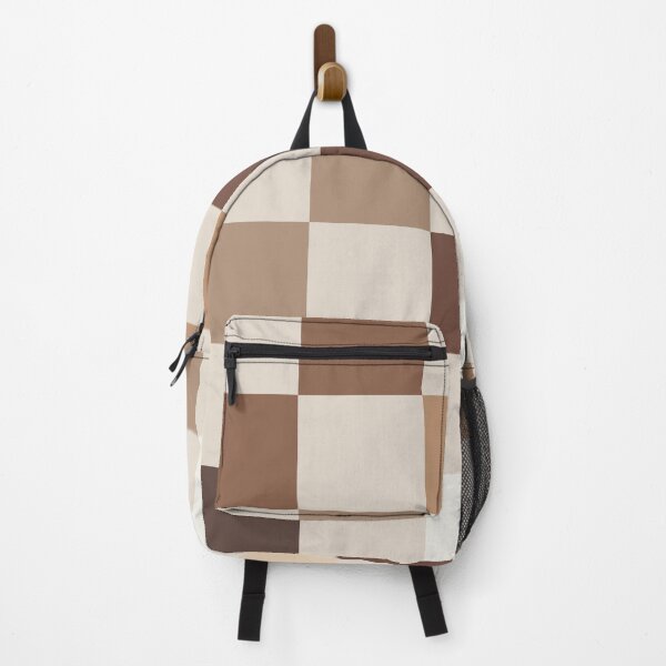 Item preview, White Tan Pattern Brown Checkerboard Print designed and sold by brookemiller801.