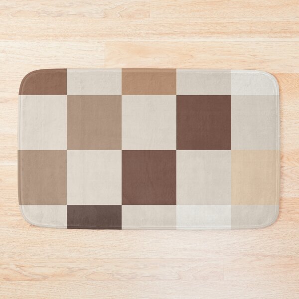 Item preview, White Tan Pattern Brown Checkerboard Print designed and sold by brookemiller801.