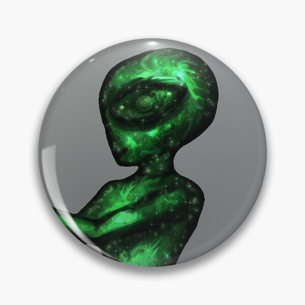 Item preview, Green Nebula Gray designed and sold by Gray Alien Art.