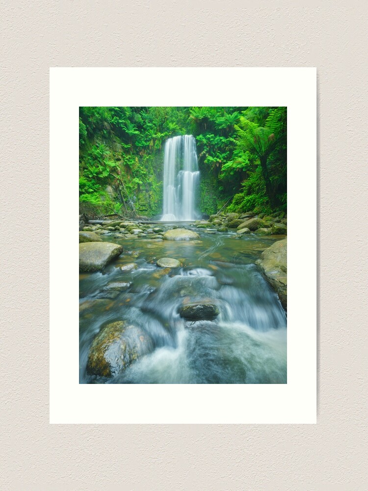 Thumbnail 2 of 3, Art Print, Beauchamp Falls, Great Otway National Park, Victoria, Australia designed and sold by Chockstone.