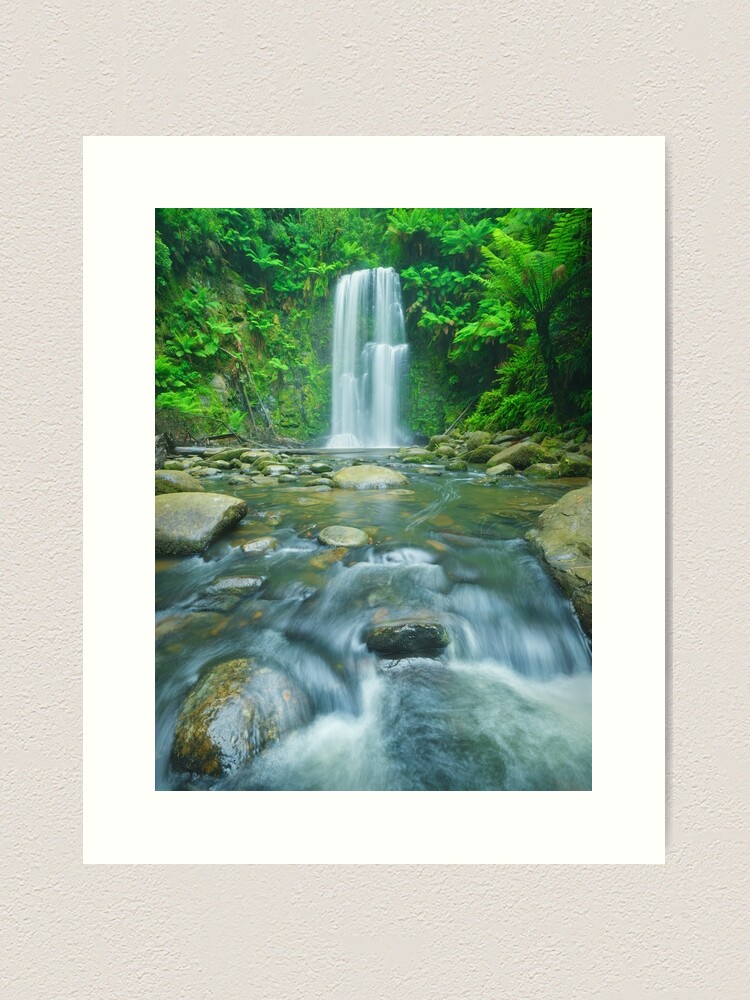 Thumbnail 2 of 3, Art Print, Beauchamp Falls, Great Otway National Park, Victoria, Australia designed and sold by Chockstone.