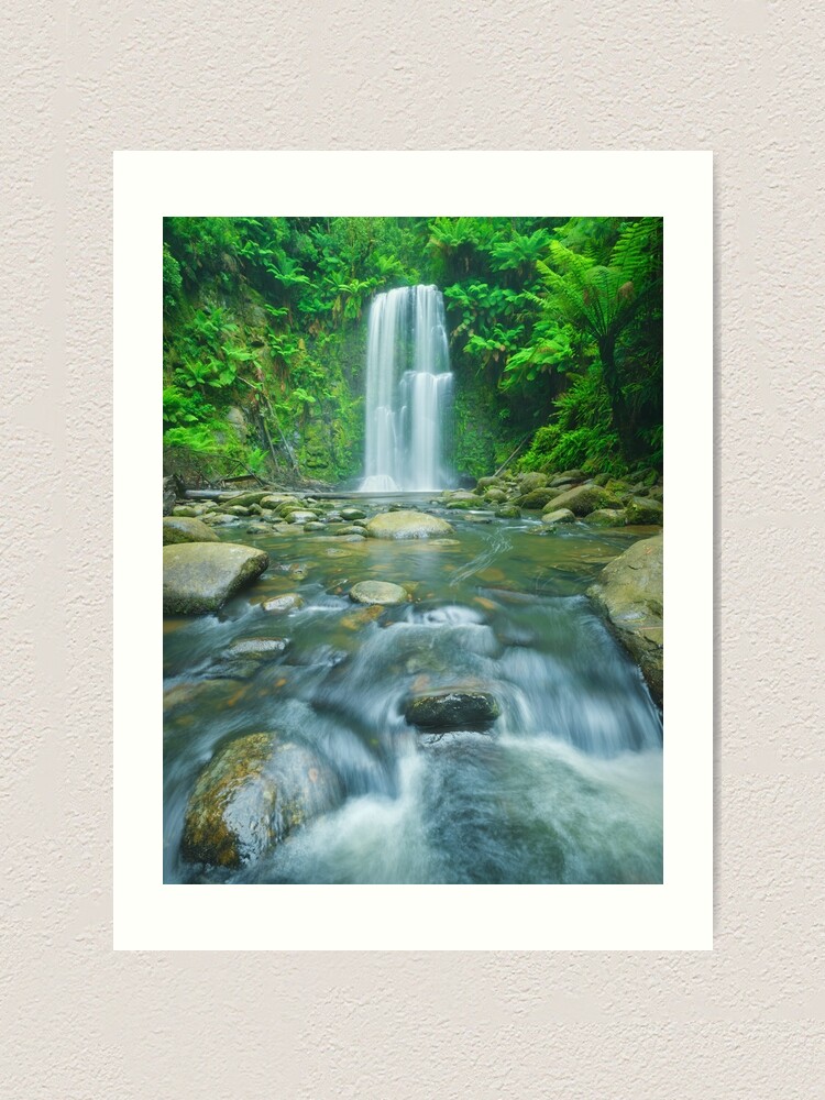 Thumbnail 1 of 3, Art Print, Beauchamp Falls, Great Otway National Park, Victoria, Australia designed and sold by Chockstone.
