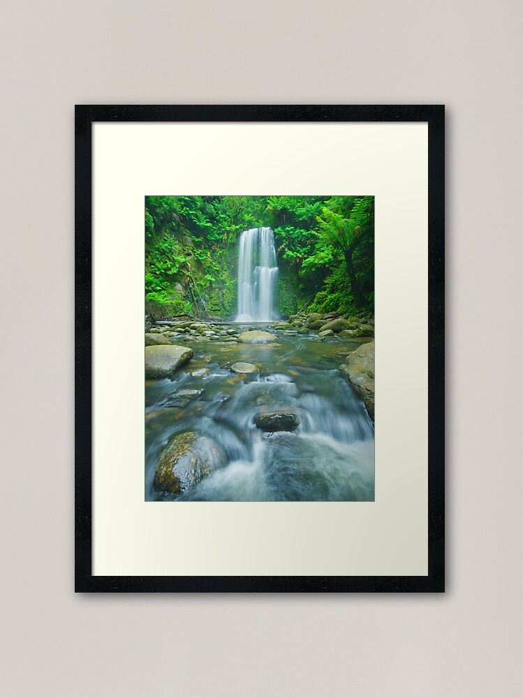 Thumbnail 2 of 7, Framed Art Print, Beauchamp Falls, Great Otway National Park, Victoria, Australia designed and sold by Chockstone.