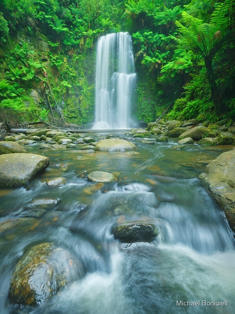 Thumbnail 3 of 3, Art Print, Beauchamp Falls, Great Otway National Park, Victoria, Australia designed and sold by Chockstone.