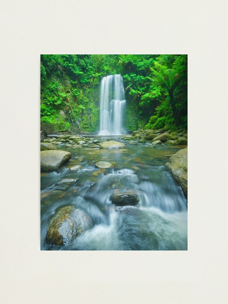 Thumbnail 2 of 3, Photographic Print, Beauchamp Falls, Great Otway National Park, Victoria, Australia designed and sold by Chockstone.