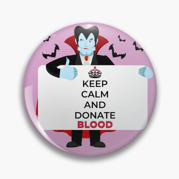 Item preview, KEEP CALM AND DONATE BLOOD - Dracula Sticker EDITION designed and sold by GeeKeeTee.