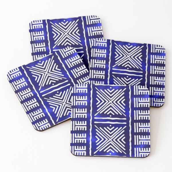 Aperçu de l'œuvre Motif de tissu africain bleu créée et vendue par funkyvibes.