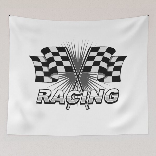 Item preview, Checkered racing car flag with text designed and sold by JioojiProject.
