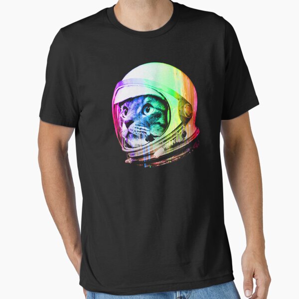 Item preview, Astronaut Space Cat (digital rainbow version) designed and sold by ROBOTFACE T-Shirts.
