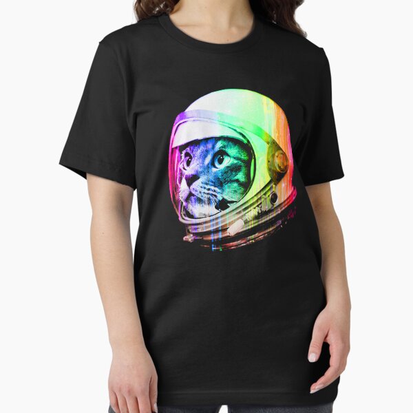 Item preview, Astronaut Space Cat (digital rainbow version) designed and sold by ROBOTFACE T-Shirts.