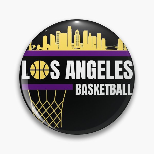 Item preview, Los Angeles Basketball Black/Gold/Purple City Skyline Apparel designed and sold by CameronBischoff.