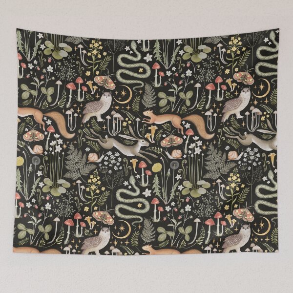 Item preview, Watercolor Woodland Jungle designed and sold by Mnightsa.