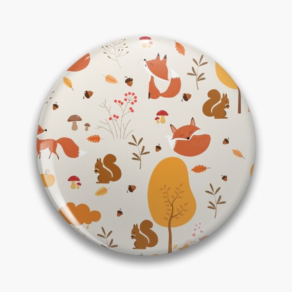 Item preview,  Autumn with cute Foxes and squirrels designed and sold by Mnightsa.