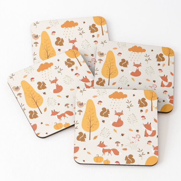 Item preview,  Autumn with cute Foxes and squirrels designed and sold by Mnightsa.