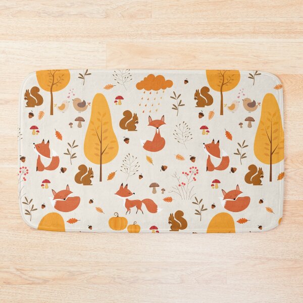 Item preview,  Autumn with cute Foxes and squirrels designed and sold by Mnightsa.