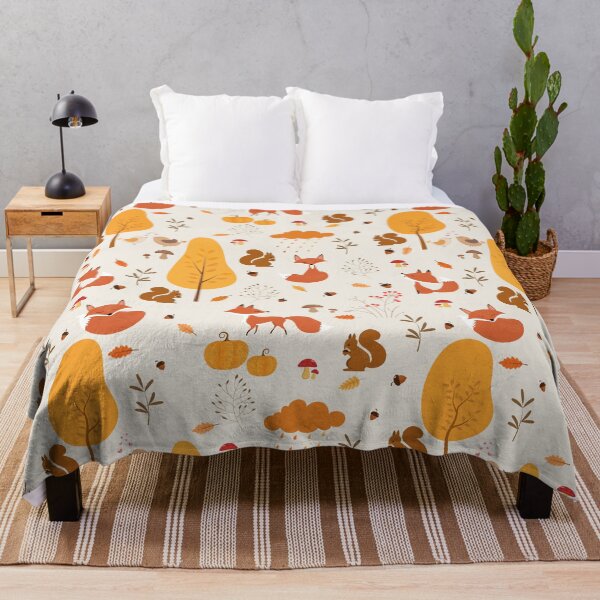 Item preview,  Autumn with cute Foxes and squirrels designed and sold by Mnightsa.