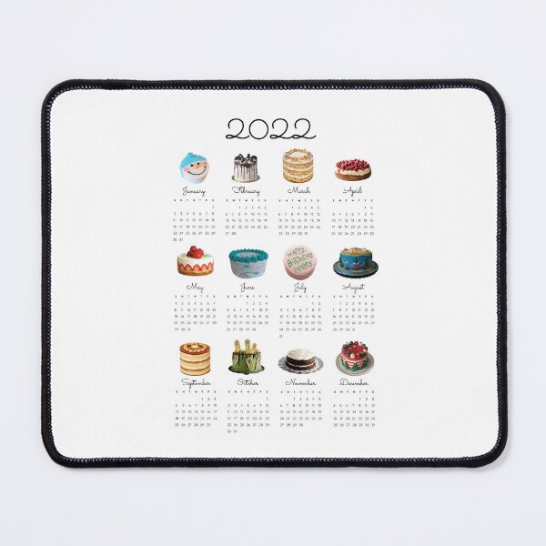 Item preview, 2022 Calendar for Cake lovers, Cakes Calendar designed and sold by SerenaChoe.