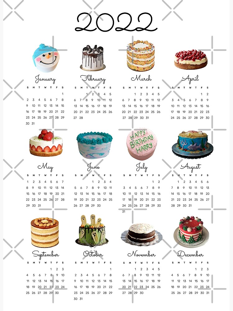 calendar cake design DECEMBER 