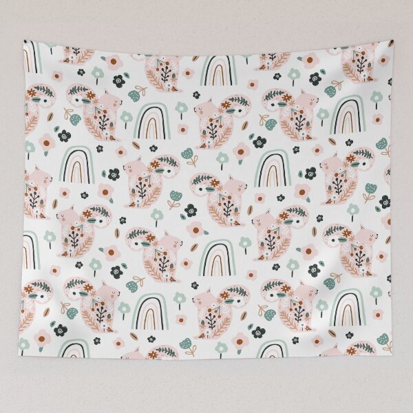 Item preview, Squirrels with rainbow designed and sold by Mnightsa.