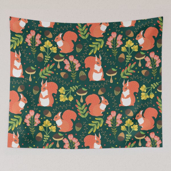Item preview, Squirrels on green grass designed and sold by Mnightsa.