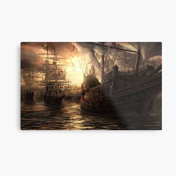 Item preview, Vintage Pirate Ship Art designed and sold by bfpanda.