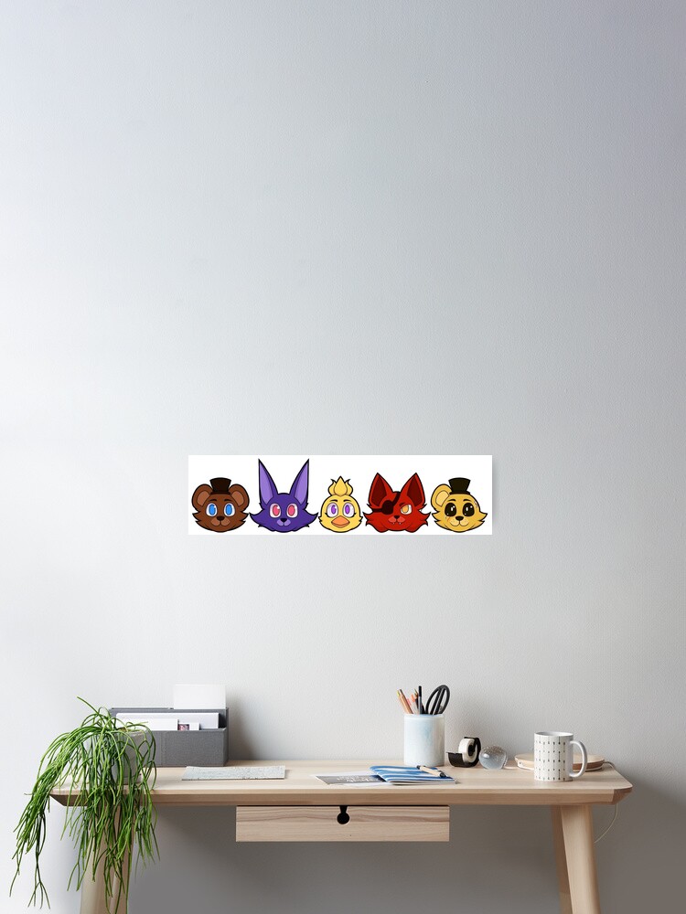 FNaF 1 Line Up Poster for Sale by WhiteRabbitZero