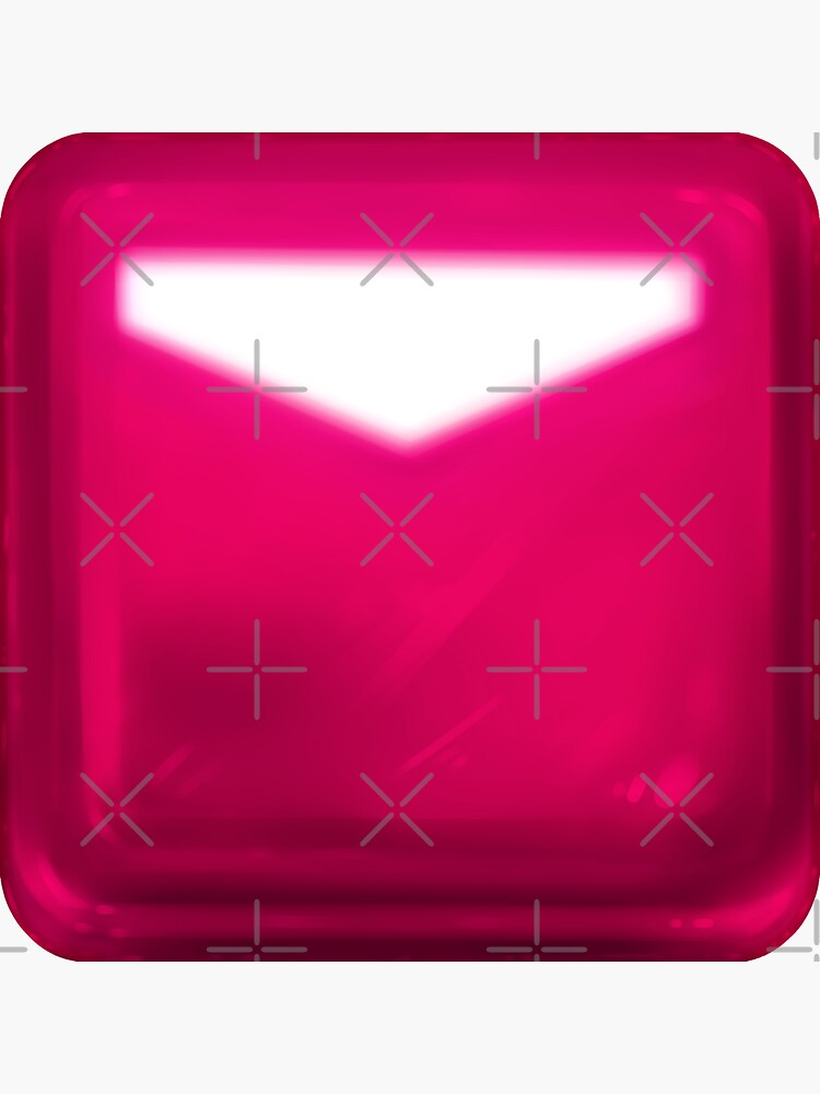 Sticker for Sale avec l'œuvre « Beat Saber Bloc cube rose rubis
