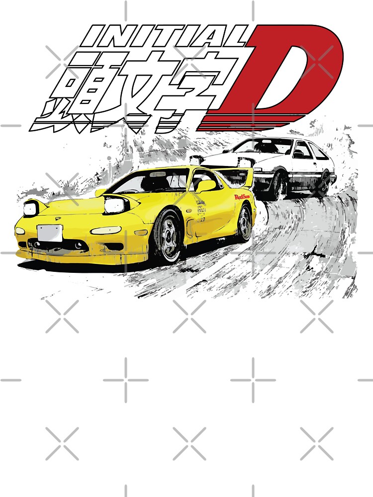 Initial D FC RX7 Stage 1 Drifting - Ryosuke Takahash RedSuns anime night |  Sticker