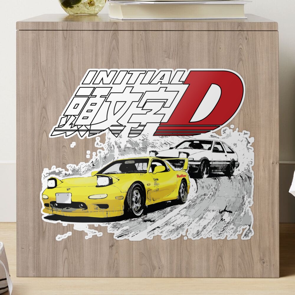 Initial D FC RX7 Stage 1 Drifting - Ryosuke Takahash RedSuns anime night |  Sticker