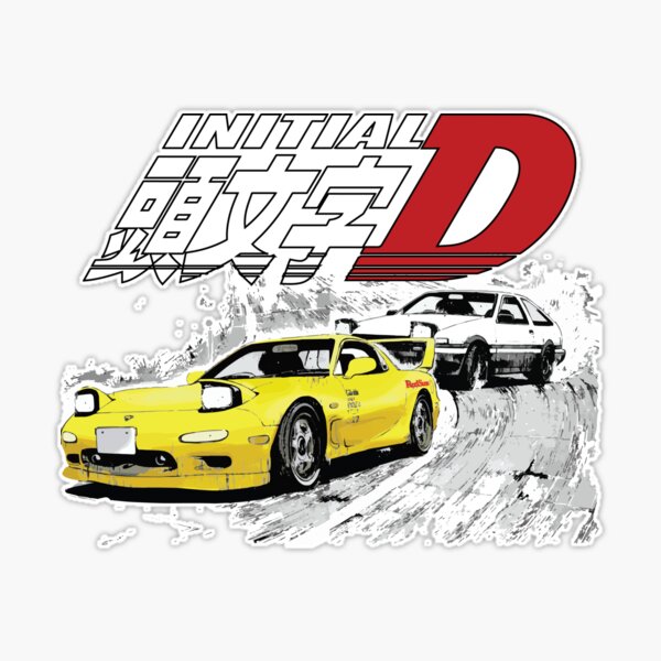 Initial D FC RX7 Stage 1 Drifting - Ryosuke Takahash RedSuns anime night |  Sticker