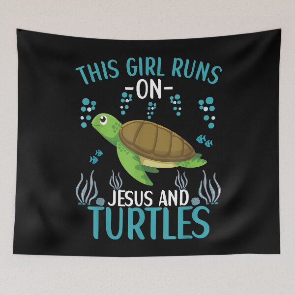 Item preview, This Girl Runs On Jesus And Turtles designed and sold by richardmatthew.