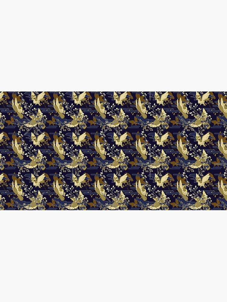 Aperçu 5 sur 5. Tapis de souris avec l'œuvre Fleurs et oiseaux créée et vendue par HybridDragoness.