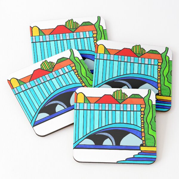 Item preview, 'Bridges Reflections' inspired by Van Gogh's 'The Seine with the Pont de la Grande Jatte' designed and sold by Lana Levi.