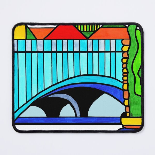 Item preview, 'Bridges Reflections' inspired by Van Gogh's 'The Seine with the Pont de la Grande Jatte' designed and sold by Lana Levi.