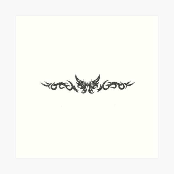 "butterfly tramp stamp" Art Print for Sale by racheltapia Redbubble