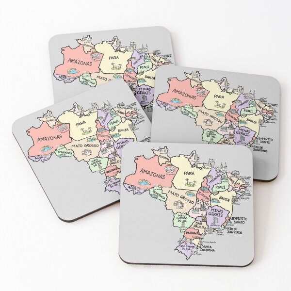 Item preview, Mapa colorido de Brasil designed and sold by Sheridan T.
