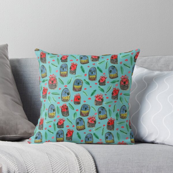 Item preview, Light Blue Watercolour Gang-Gang Rainbow Lorikeet designed and sold by Lozzie Eliza Designs.
