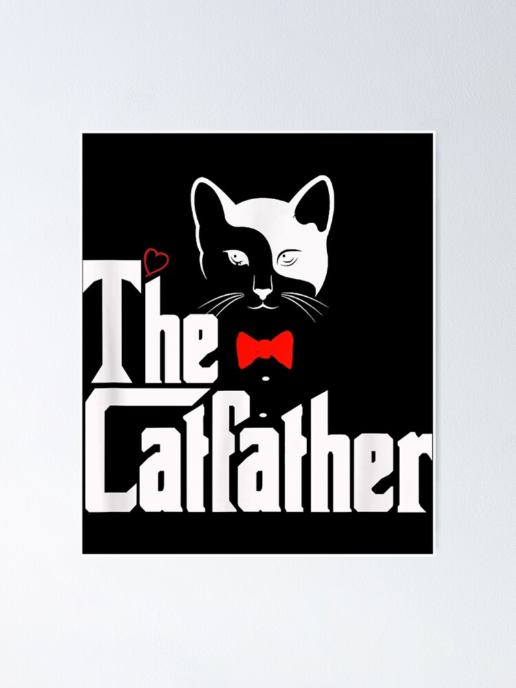 Mens The Catfather Funny Shirt Cat Dad Lover Gift T-Shirt