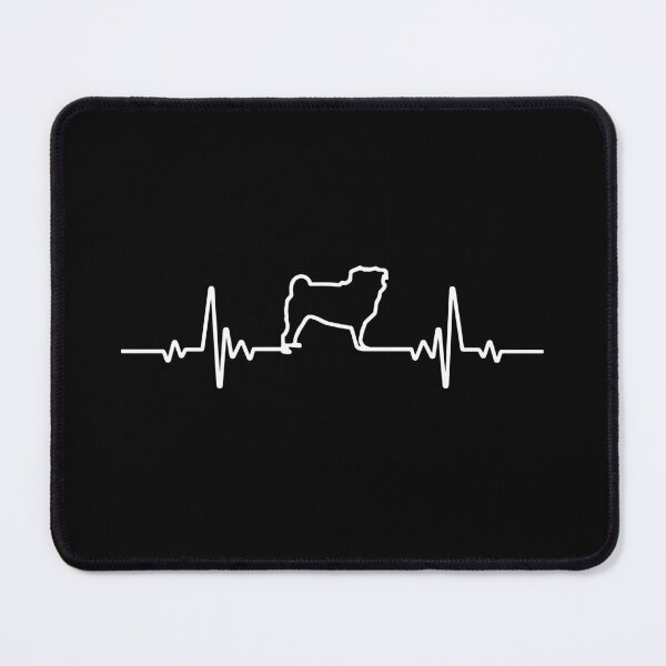 Item preview, Minimalist Heartbeat Pug designed and sold by More Cute Dogs.