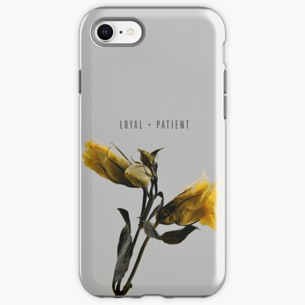 Loyal And Patient Quote On Yellow Floral Background iPhone Tough Case
