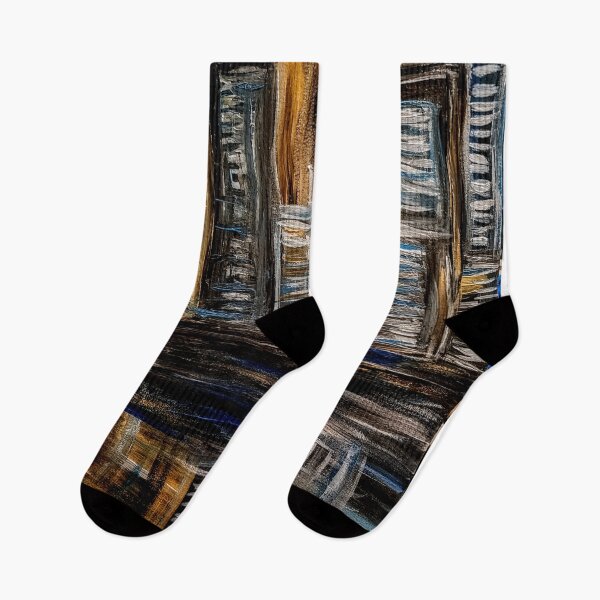 Item preview, Abstract landscape painting of building reflecting in water  designed and sold by kkartwork.