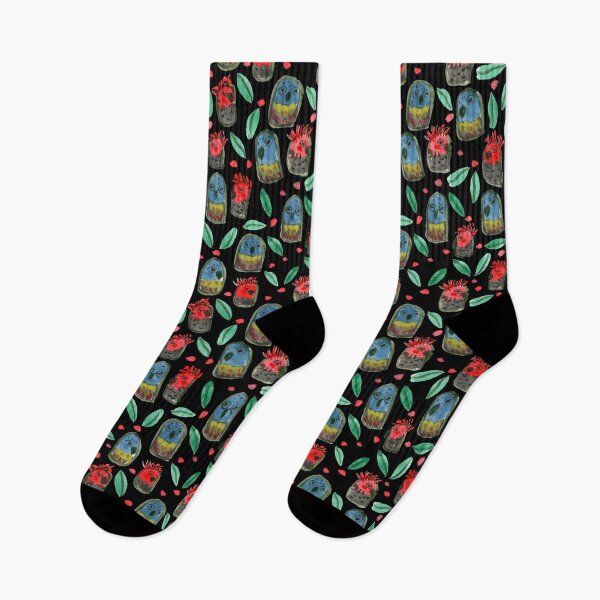Item preview, Black Watercolour Gang-Gang Rainbow Lorikeet designed and sold by Lozzie Eliza Designs.