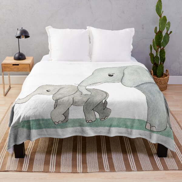 Item preview, Baby and Mama Elephant designed and sold by Art by Kathleen Stuart.