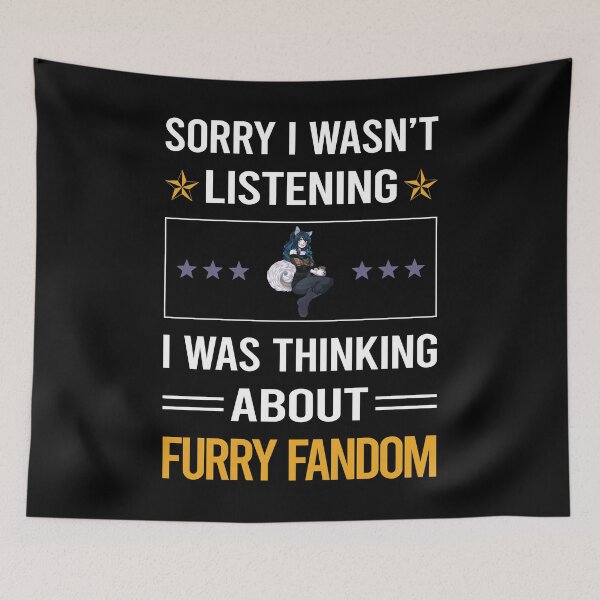 Item preview, Funny Listening Furry Fandom Furrie Fursona Fursuit Anthropomorphic Anthro designed and sold by fatherbarliman.