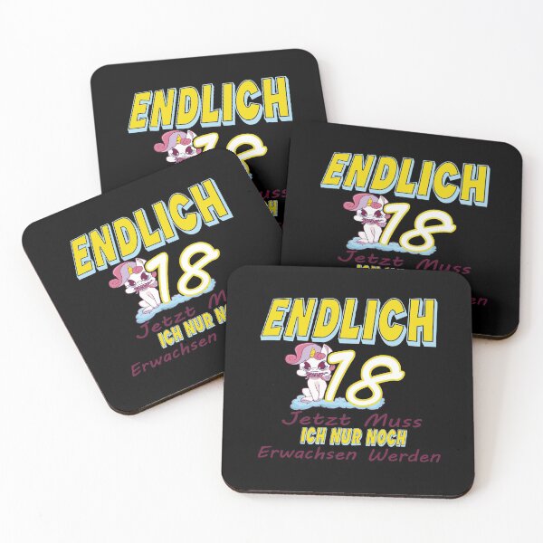 Artikelvorschau, Geburtstag Spruch Endlich 18 mit Einhorn entworfen und verkauft von Merchandiser099.