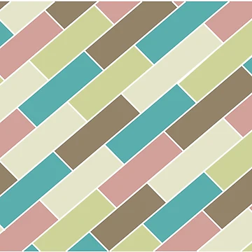 Artwork thumbnail, Color Palette Rectangle Geometric Pattern by RMelissart