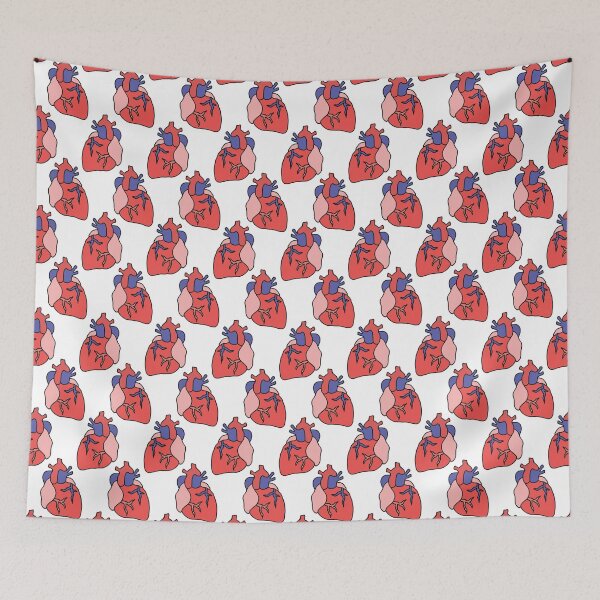 Item preview, human heart doodle pattern designed and sold by zizimentos.